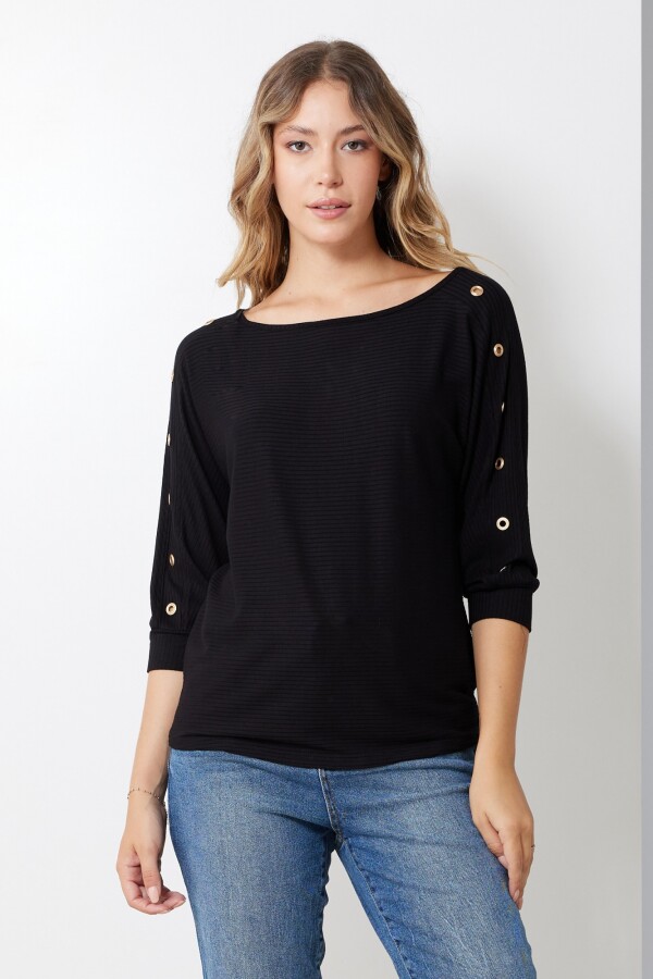 Blusa Ribs Metal NEGRO