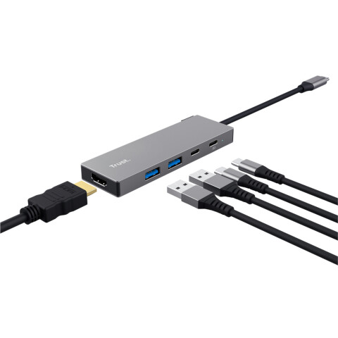 TRUST Dalyx Adaptador Multipuerto USB-C 5 en 1 con HDMI TRUST Dalyx Adaptador Multipuerto USB-C 5 en 1 con HDMI
