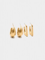 Set Con Aros Abiertos dorado