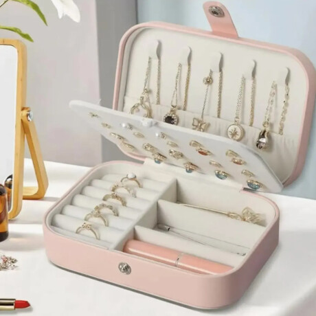 Joyero rectangular con hebilla - Chico 16x11x5cm Rosado