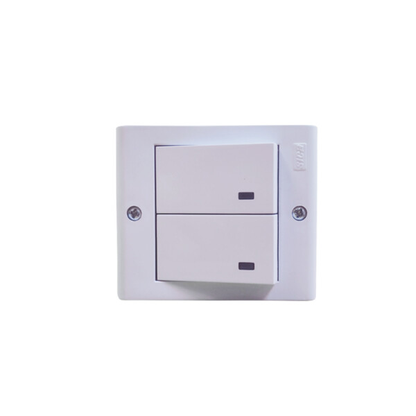 Caja con 2 llaves unipolares blanco puro Sica ELE07683