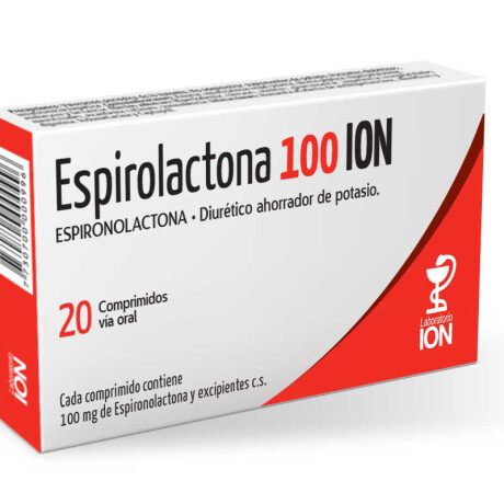 Espirolactona ION 100mg 20 Comprimidos Espirolactona ION 100mg 20 Comprimidos