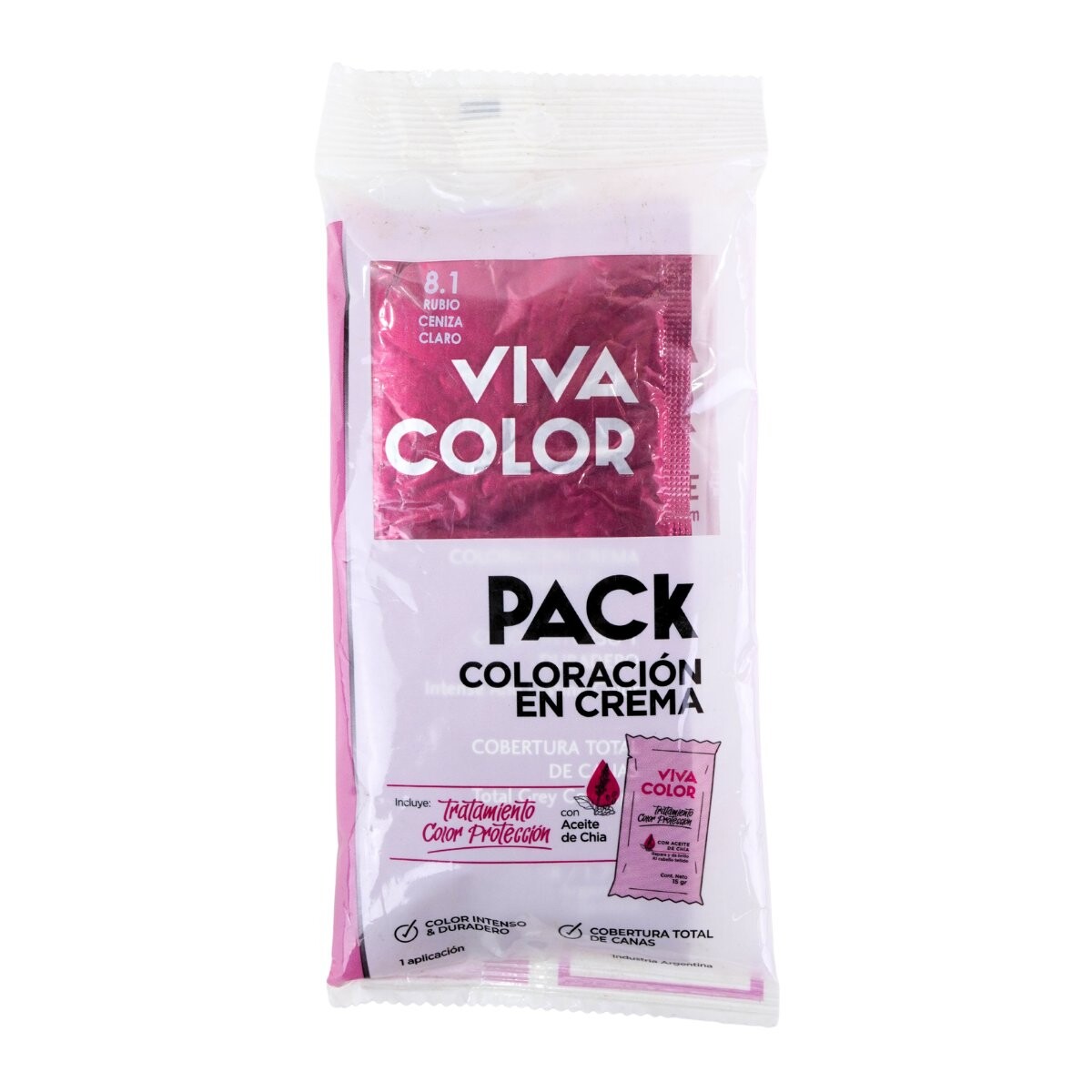 TINTA VIVA COLOR PACK 8.1 RUBIO CENIZA CLARO 