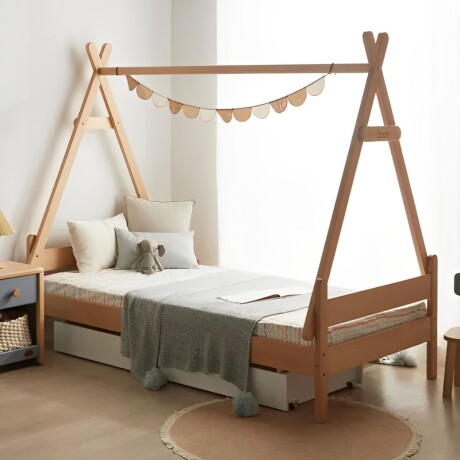 CAMA INFANTIL FOREST BEIGE - 1 PLAZA