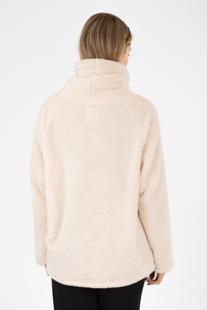 Coral fleece hoodie snoopy Marfil