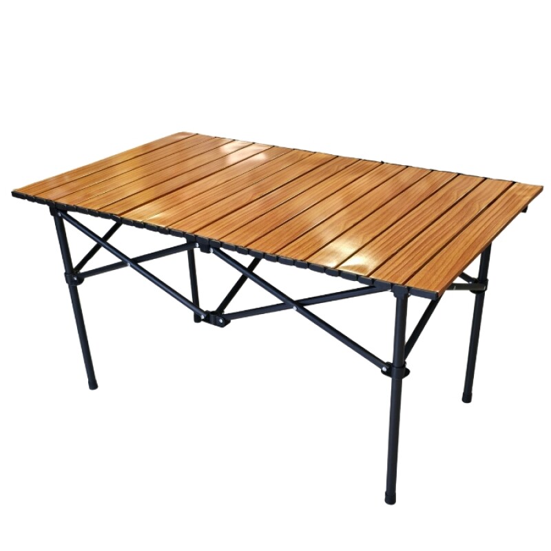 Mesa De Camping Plegable Enrollable Portátil Marron