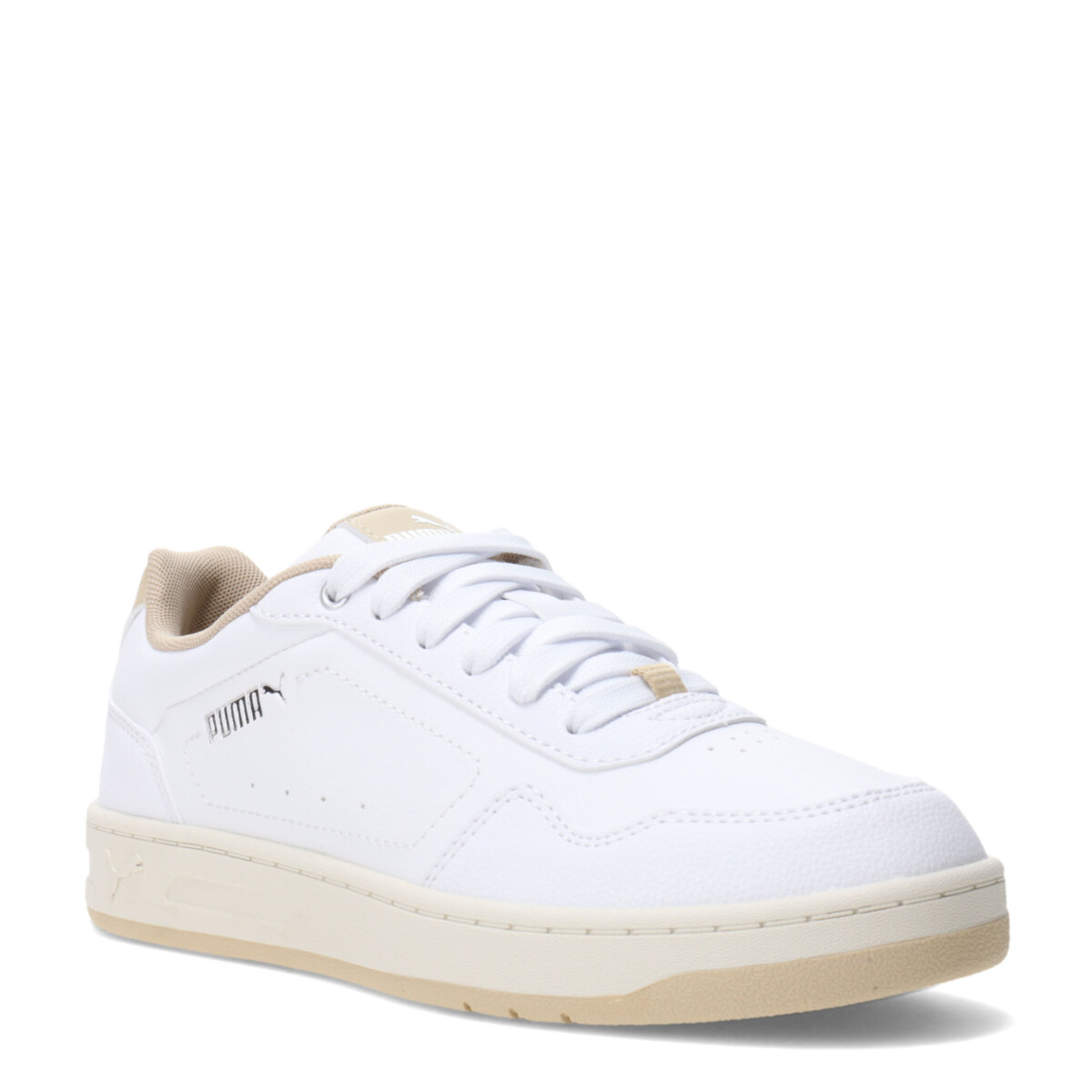 Championes de Mujer Puma Court Classic Puma - Blanco - Camel - Plateado 