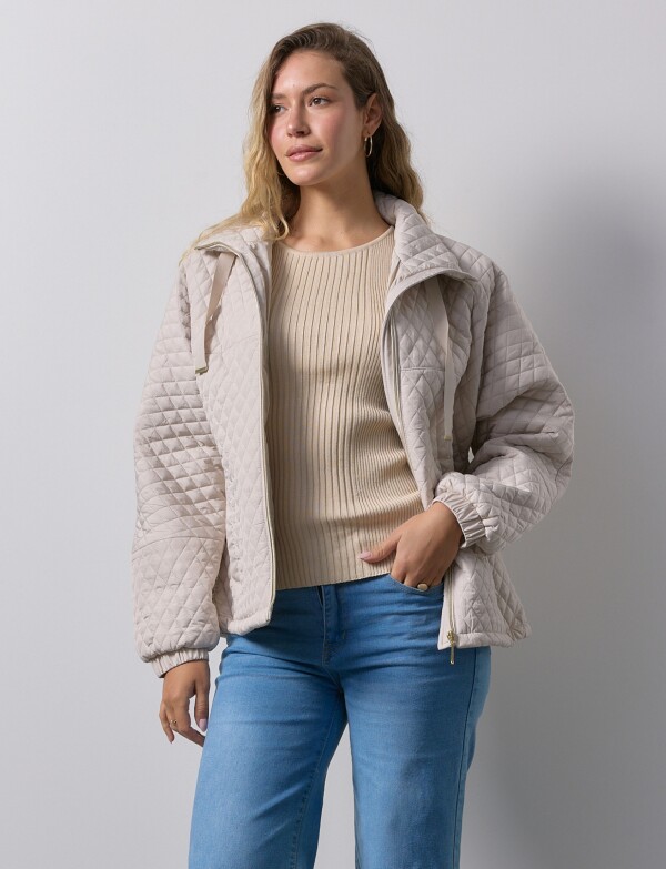 Campera Capitoneada BEIGE CLARO