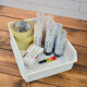 Set X3 Organizador calado línea apilable M BLANCO