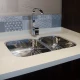 Pileta Y Media De Cocina Brillo 69X40X15 000