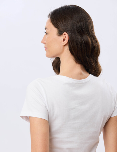 REMERA ESTAMPADA DE ALGODÓN Blanco
