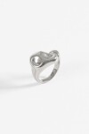 Anillo texture acero plateado