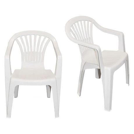 Silla de plastico blanca Silla de plastico blanca