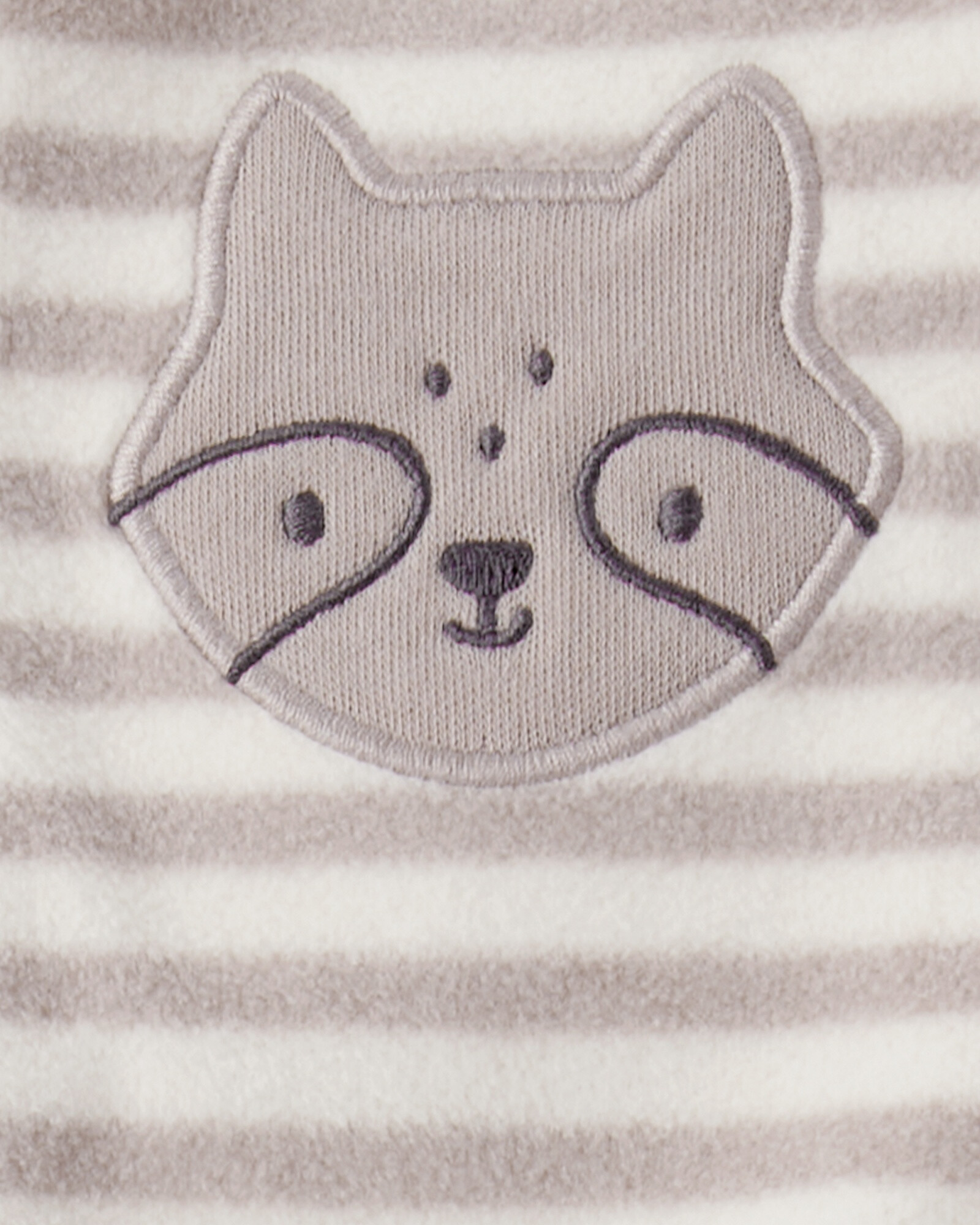 Pijama una pieza de micropolar, con pie, diseño a rayas Sin color