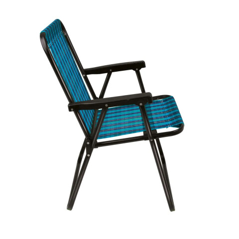 SILLA PLEGABLE ALTA CUADROS ACERO MOR 2052 AZUL SILLA PLEGABLE ALTA CUADROS ACERO MOR 2052 AZUL