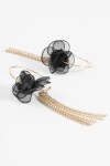 Caravanas fiesta flor strass negro