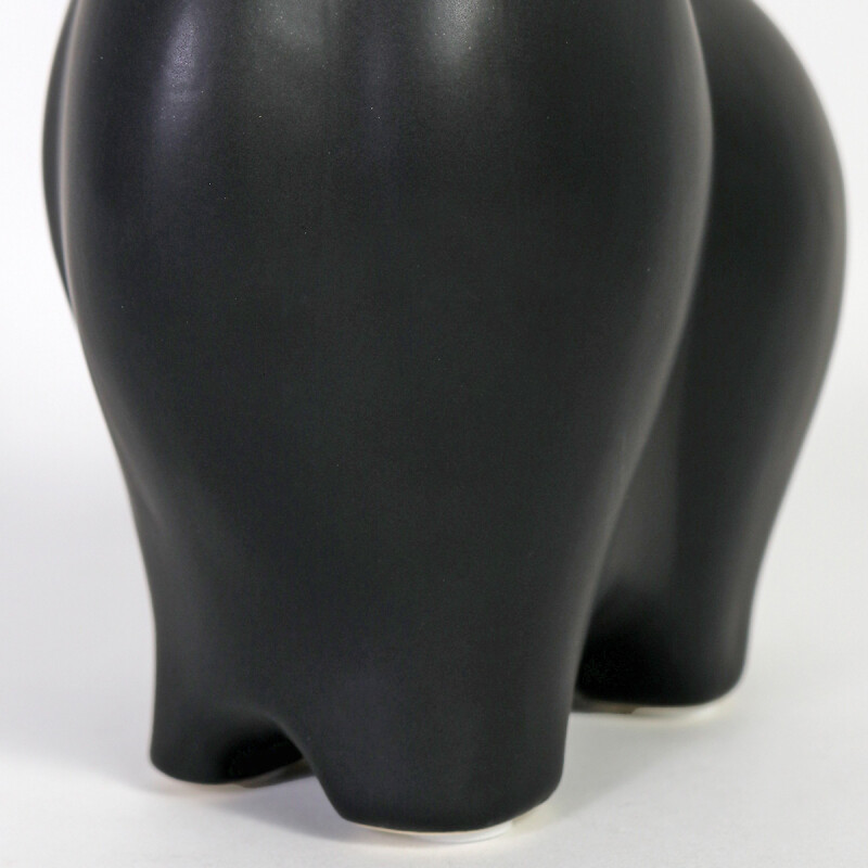 FIGURA CERAMICA CABALLO NEGRO 8X23CM Unica