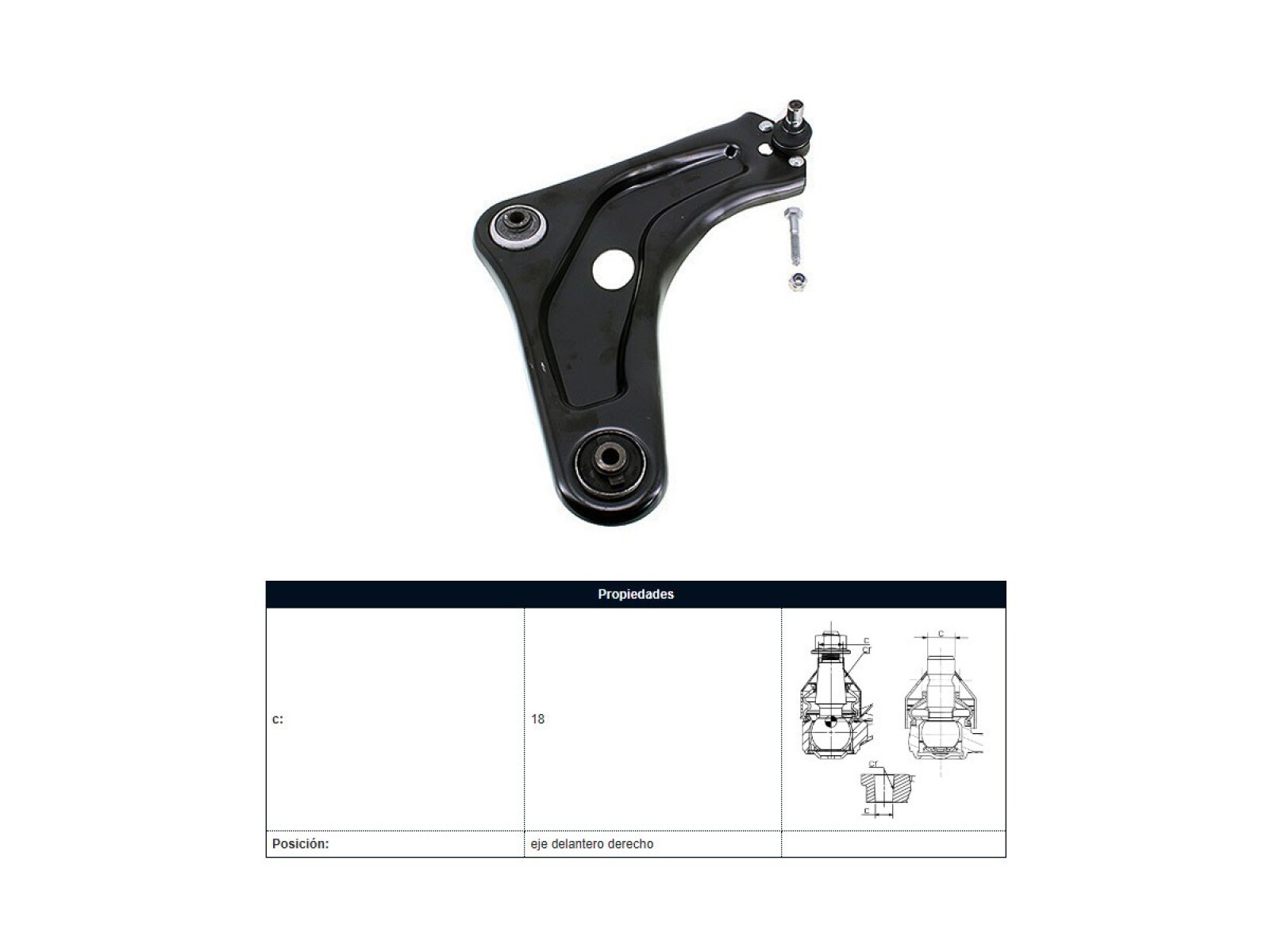 Parilla De Suspension Delantera Peug 207 11-25 Der 