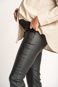 Jean Lemon Mama Waxed Flare Negro