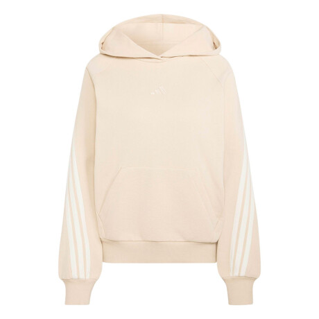 Canguro de Mujer Adidas Kit 3 Stripes Beige - Blanco