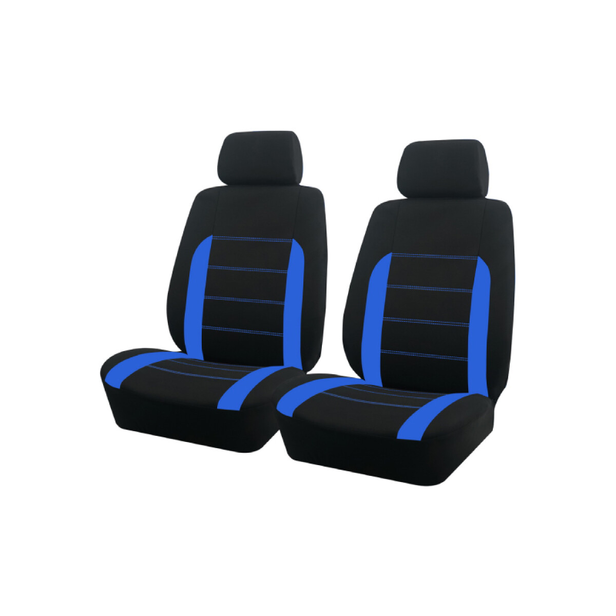 Cubreasiento Universal Pick Up Negro Con Franjas Azules  4 Piezas 