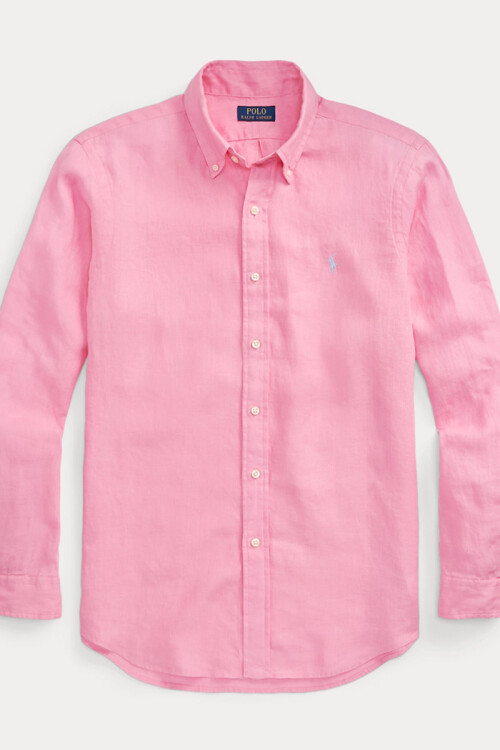 Camisa Lino Polo Ralph Lauren Florida Pink