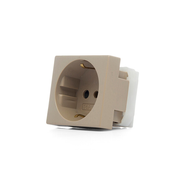 Módulo tomacorriente schuko 16A 250V beige Sica SK3032