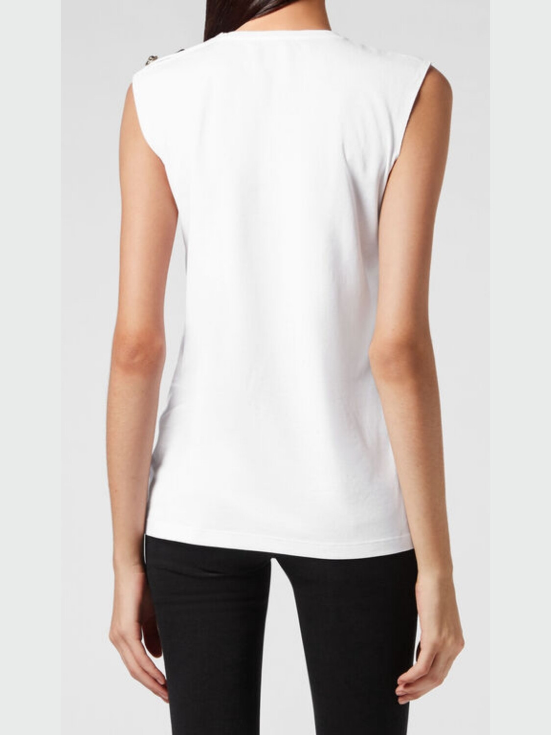 PHILIPP PLEIN - camiseta sin mangas blanca Iconic Plein Blanco