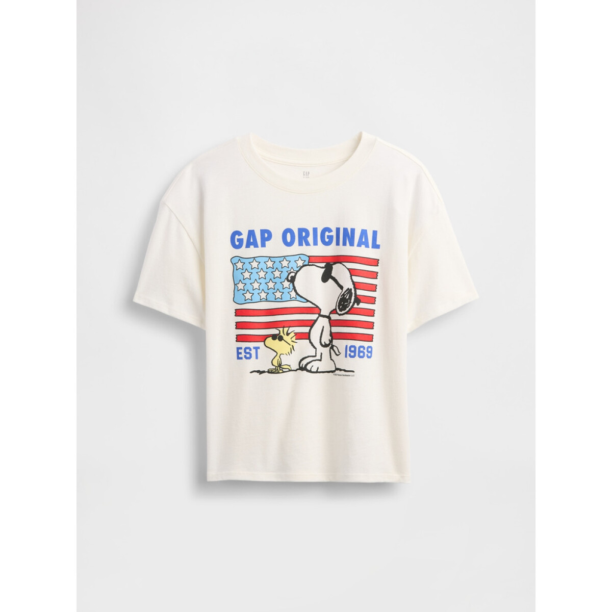 V-3PL SNOOPY LOGO AMERICANA SS RELAXTED TEE - NEW OFF WHITE OPT1 