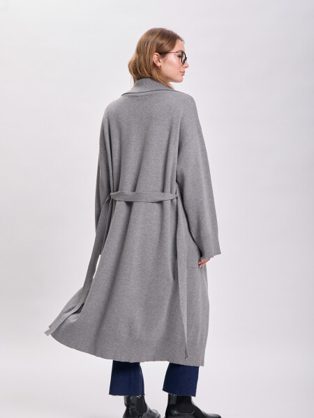 Cardigan punto Gris