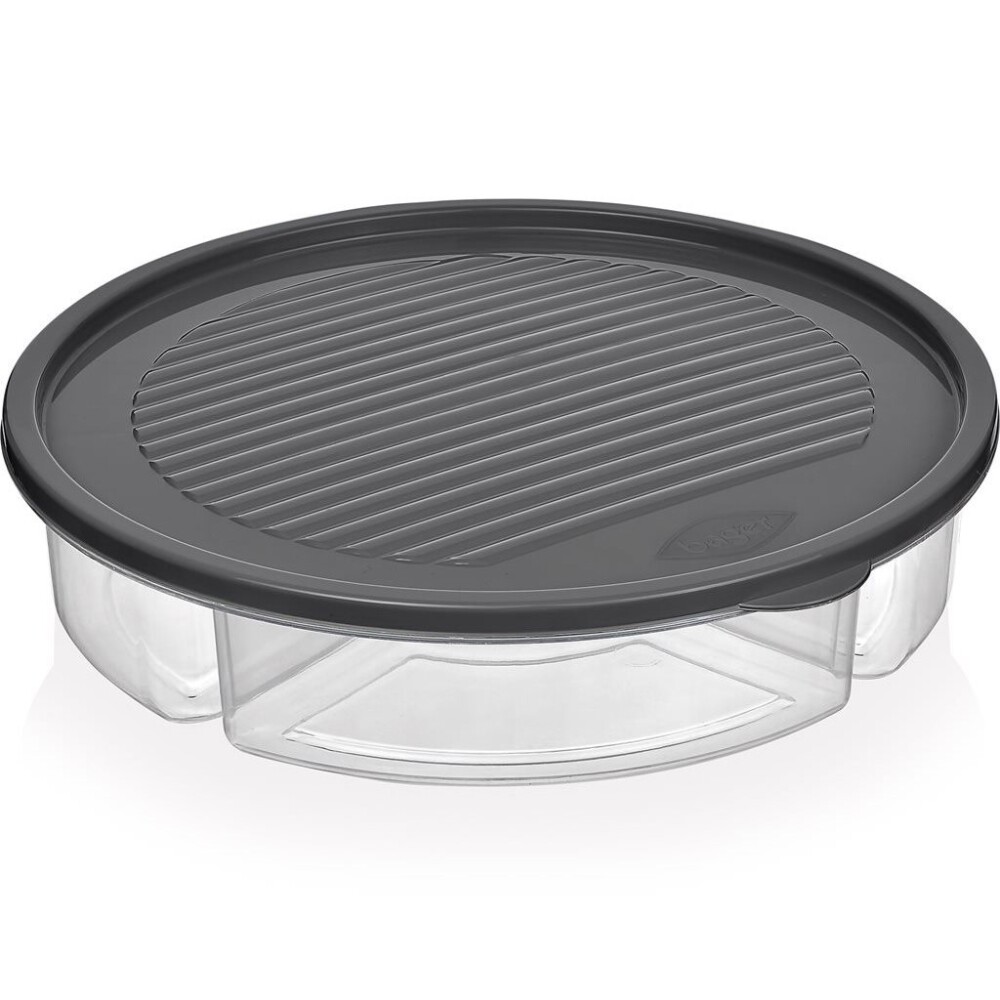 Recipiente Redondo con 5 Divisiones 2000 ml con Tapa RECIPIENTE REDONDO 5 DIVISIONES 2000ML C/TAPA