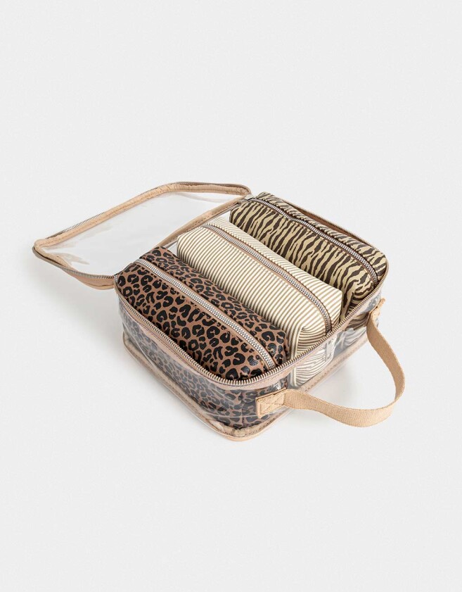 Porta Cosméticos Necessaires - Estampado Animal Print