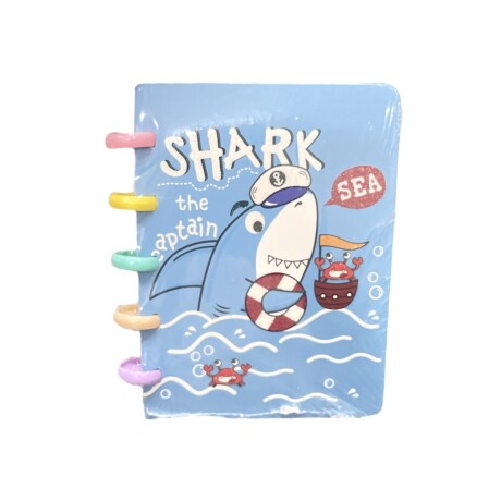 Cuaderno con Discos A6 Tiburon Celeste