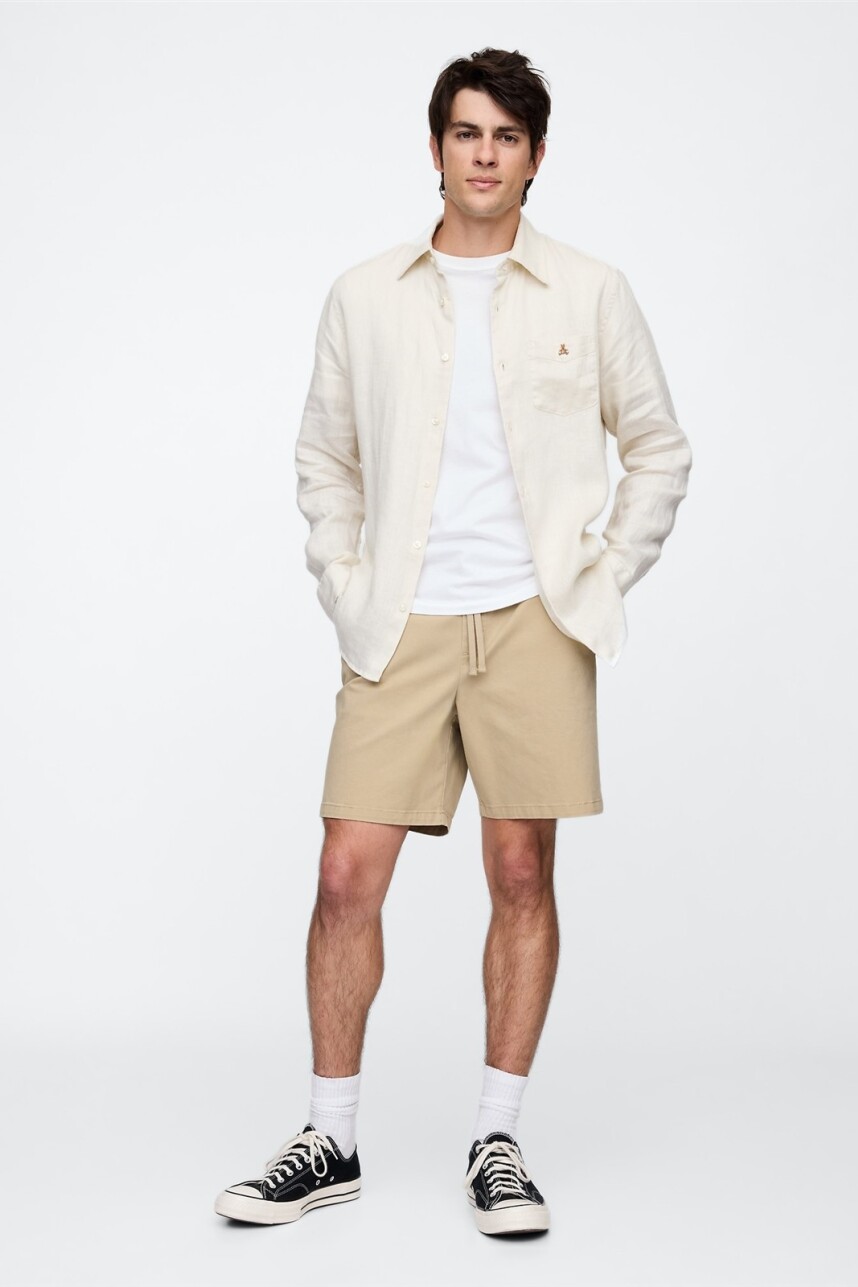 Short Essential Easy 7Inch Hombre Iconic Khaki