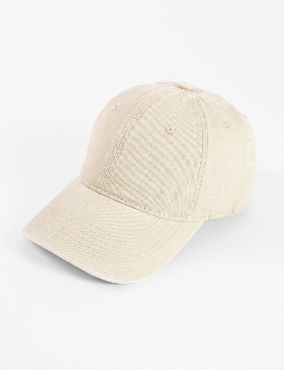 Cap washed - beige 