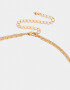 Collares Cortos Con Piedra Natural Collar Corto Bañado En Oro Con Piedra Natural - Dorado