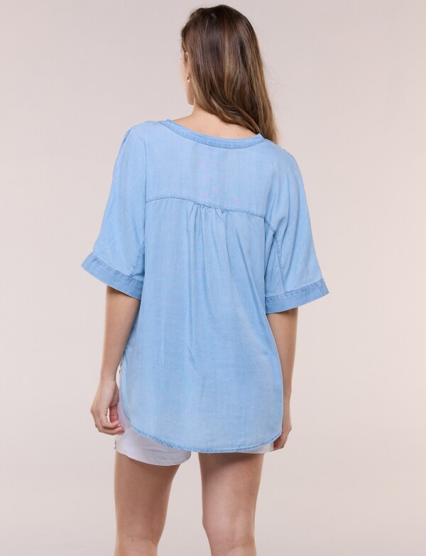 Blusa Lyocell Botones JEAN