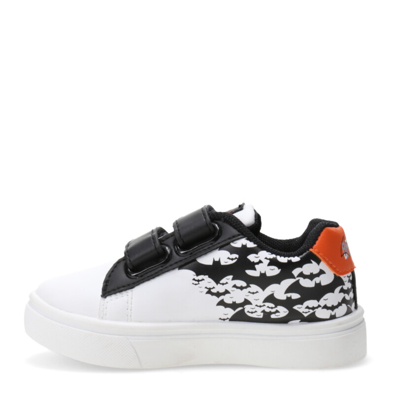 Championes Infantiles Batman Velcros Blanco - Negro - Anaranjado