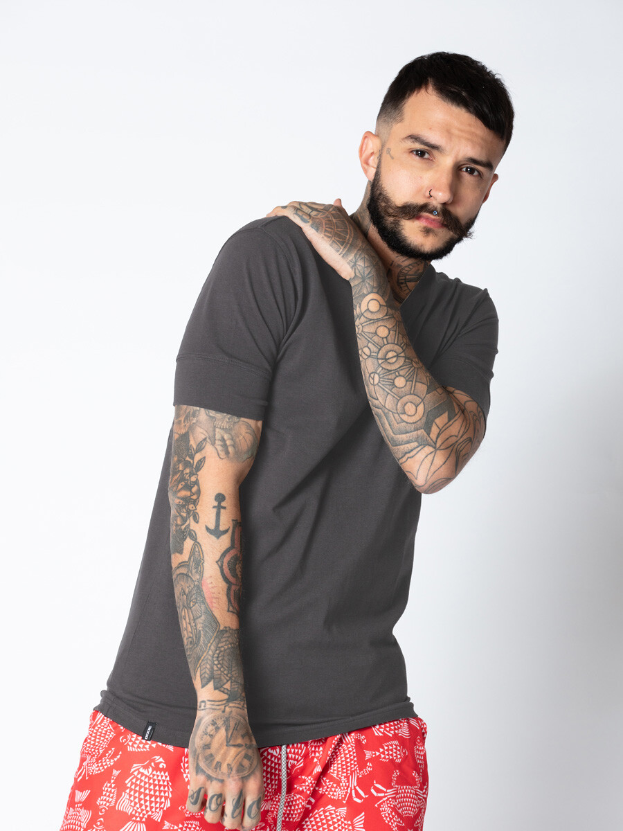 T-SHIRT MENDEZ DIXIE - Gris Oscuro 