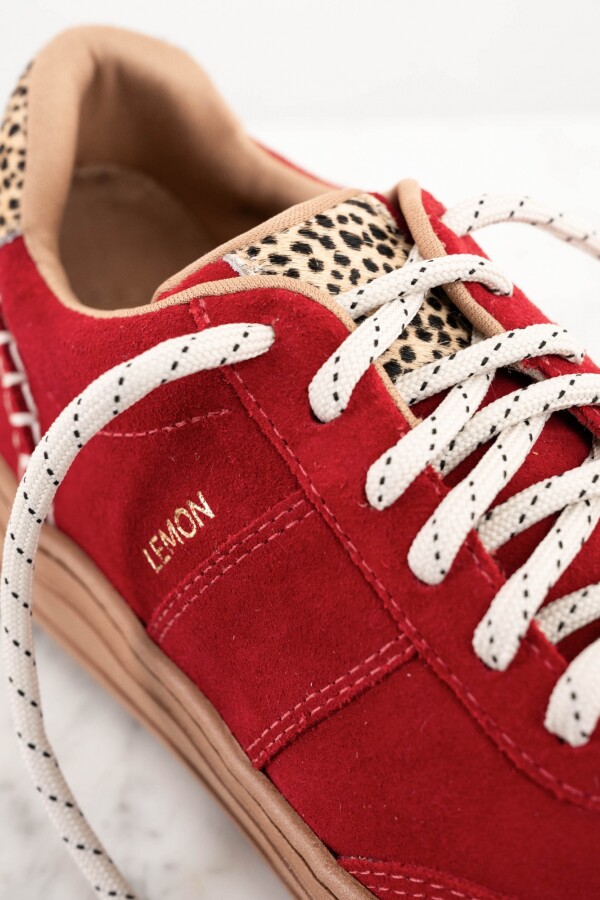 Zapatilla Gamuza Rojo