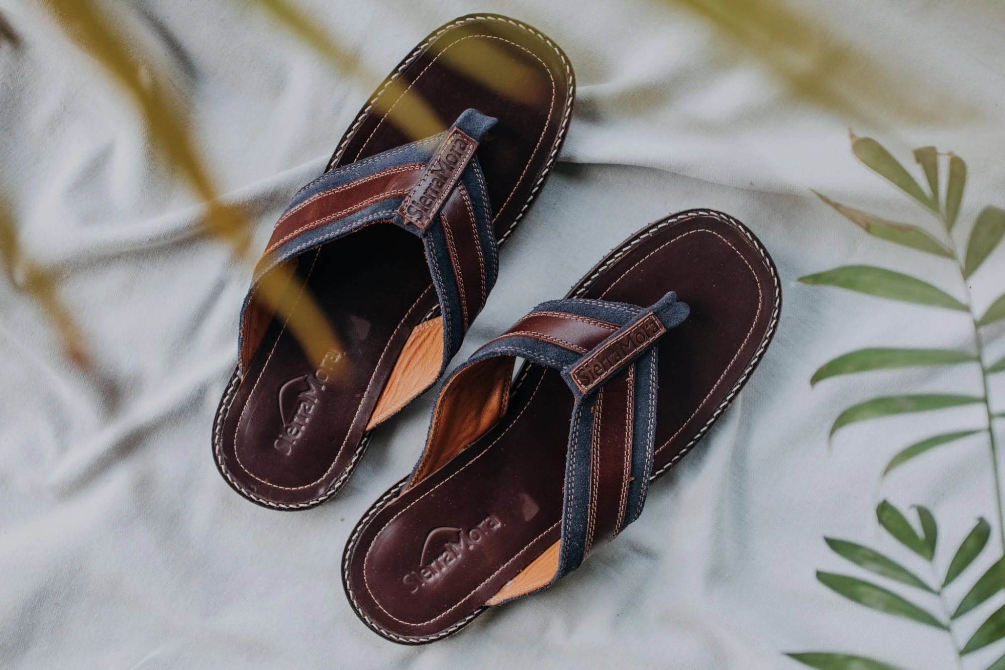 Leather Chanclas Men
