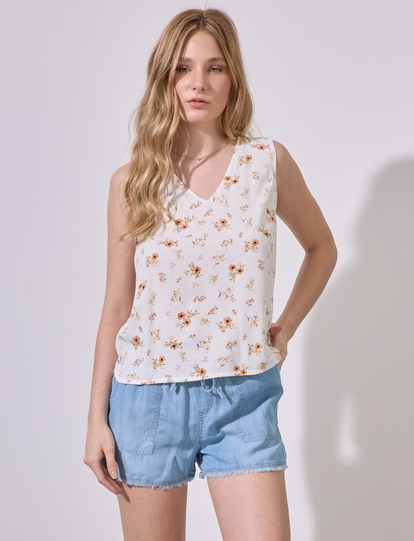 Blusa Flores CRUDO/MULTI