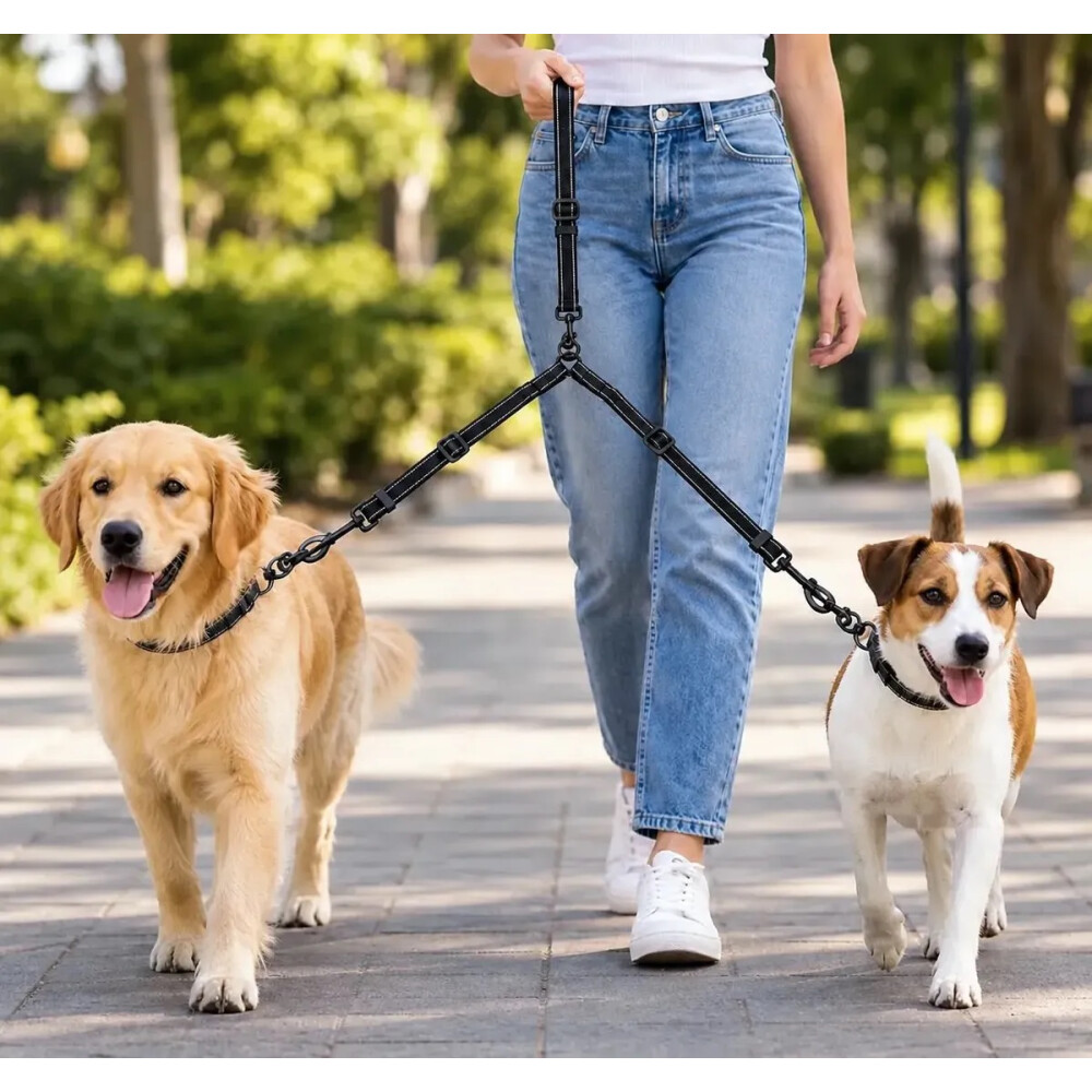 Correa De Paseo Doble Para Mascotas Correa De Paseo Doble Para Mascotas