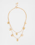 Collares Cortos Mariposas Collar Doble Con Mariposas - Dorado