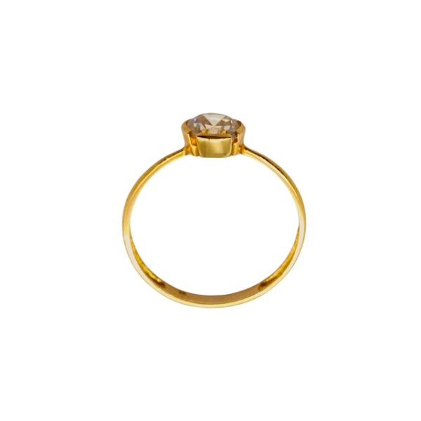 Anillo Solitario-Oro bajo-Piedra Zirconia-AN8091 conpiedra