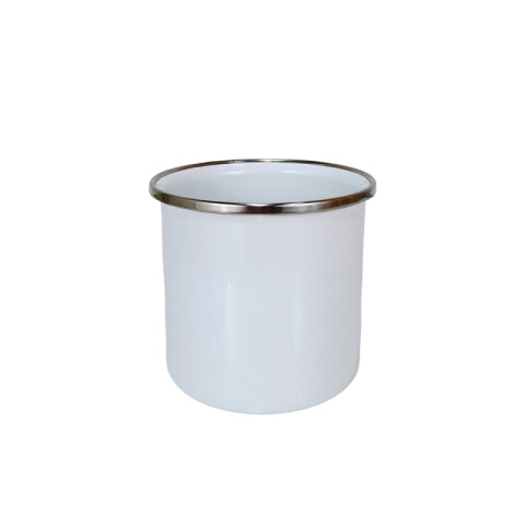 Taza metalica color blanco 350ml Taza Metalica Color Blanco 350ml