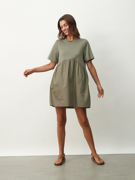 VESTIDO VALTHOR VERDE GRISACEO