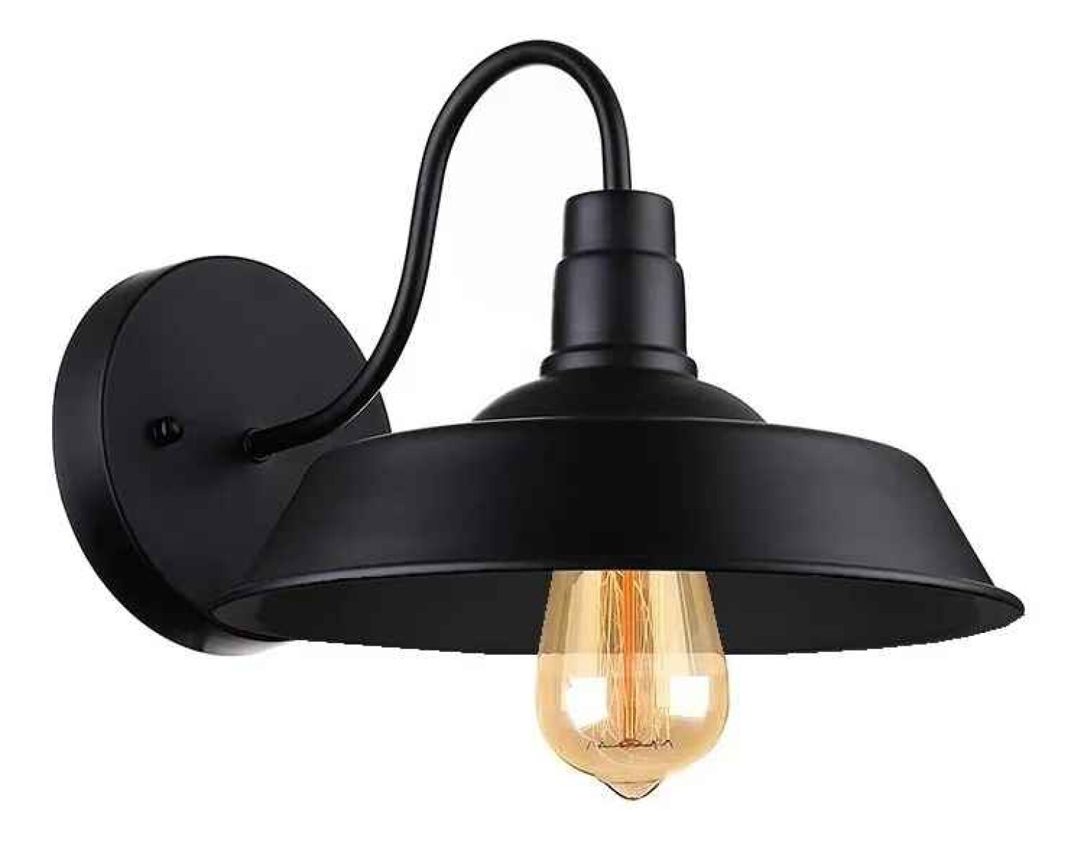 Lampara Farol Campana De Pared Vintage Retro - Negro 