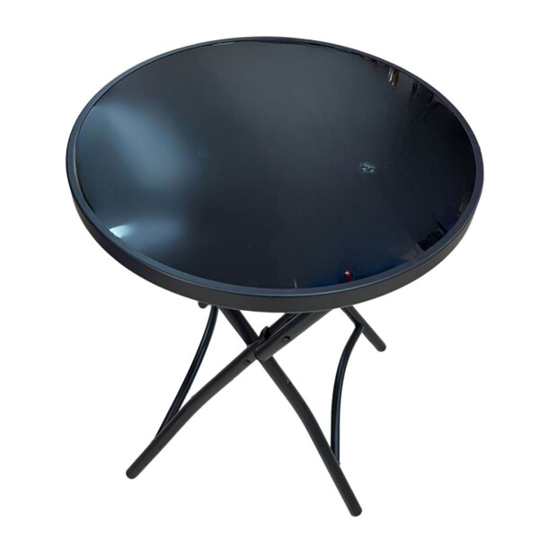 MESA REDONDA DE VIDRIO TEMPLADO • 70x60cm MESA REDONDA DE VIDRIO TEMPLADO • 70x60cm