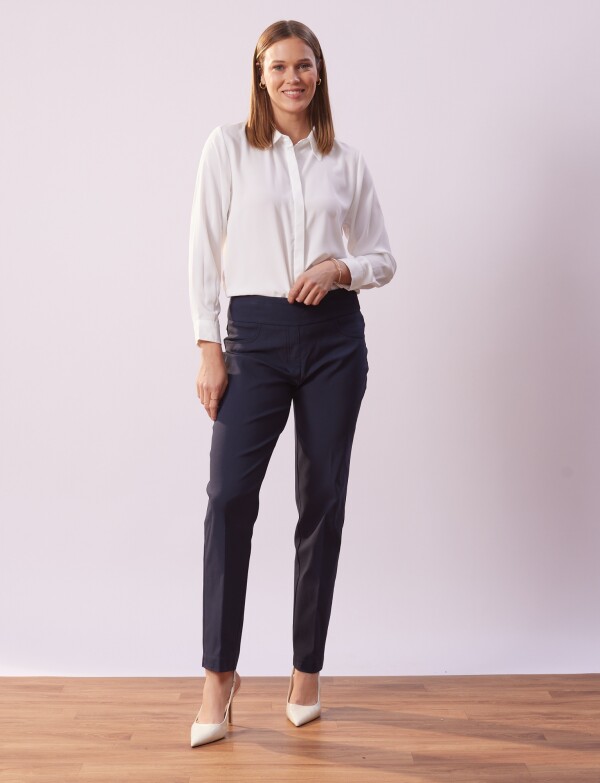 Pantalon Pull On AZUL